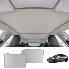 Split Nano Ice Crystal Glass Roof Sunshade for Tesla Model Y Juniper 2025+ - Evooor