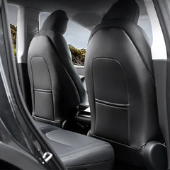 Leather Kick Mat Seat Back Protector for Tesla Model Y Juniper 2025+ - Evooor