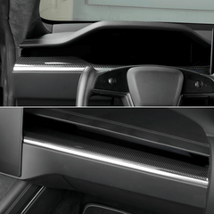 High-Quality Carbon Fiber Dashboard Protectors for Tesla Model S/X 2022 and Beyond - Evooor