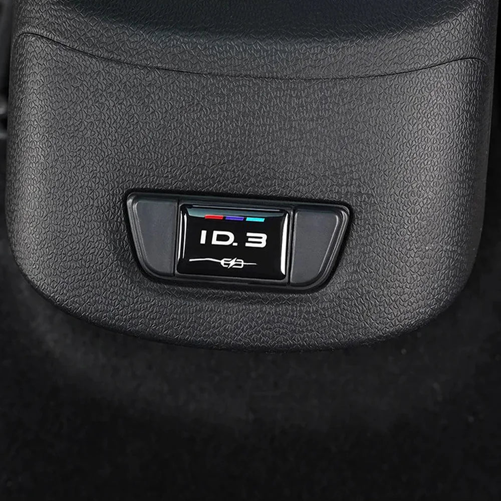Alloy Rear Seat Charging Port USB Hole Anti-Clogging Protective Cover For VW ID.3 2021-2022 - Evooor