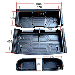 Plastic Rear Trunk Interior Storage Box For VW ID.4 2020+ - Evooor