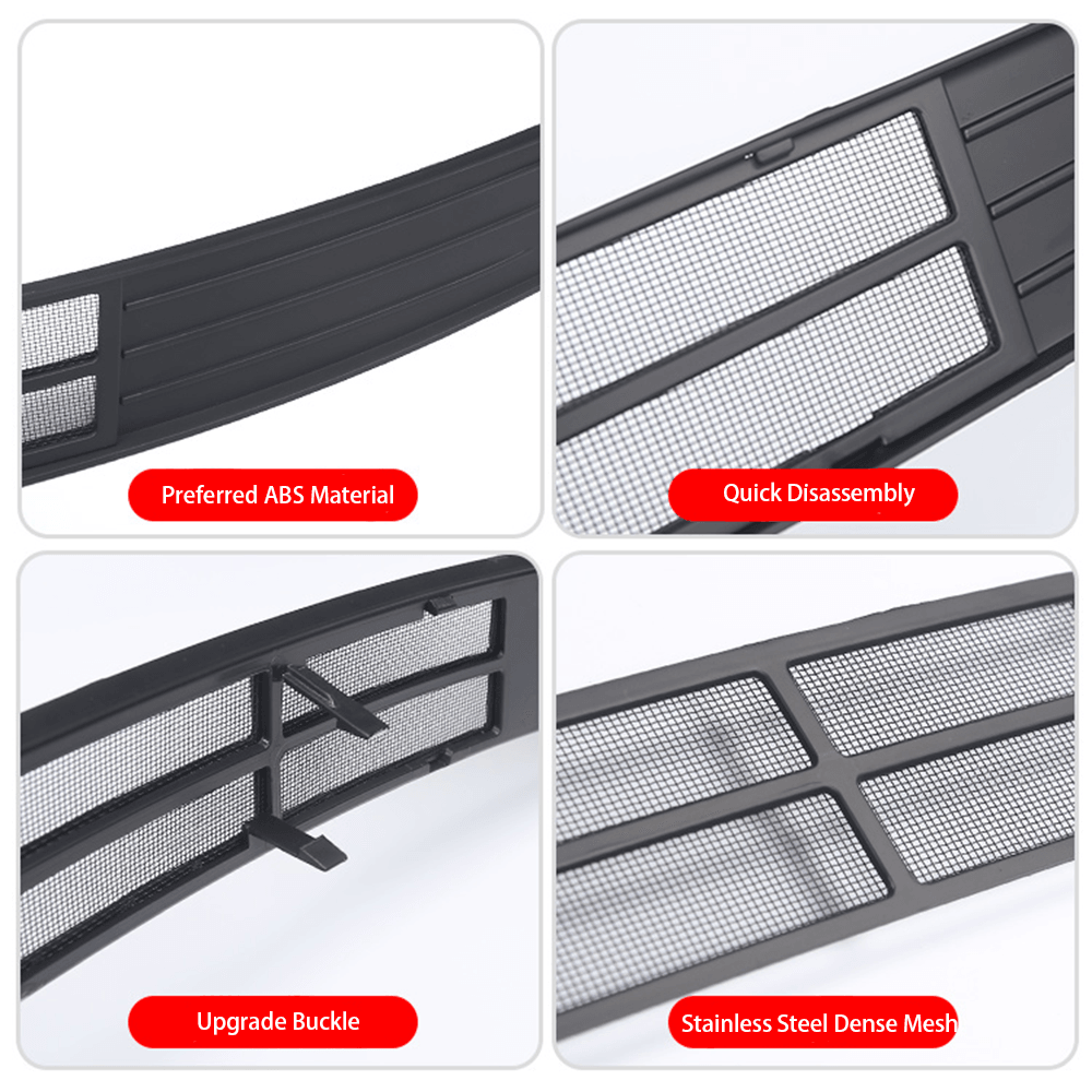 Tesla Model 3 2024+ Front Bumper Stainless Steel Radiator Grille Insert Deflector - Evooor