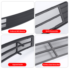 Tesla Model 3 2024+ Front Bumper Stainless Steel Radiator Grille Insert Deflector - Evooor