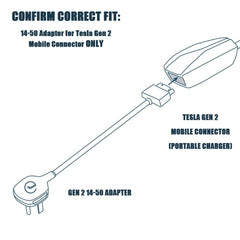 14-50 Adapter for Tesla Gen 2 Mobile Portable Charger - Evooor