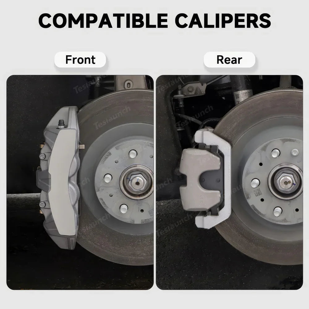 Set of 4 Red Brake Caliper Covers for Tesla Model Y - Enhanced Style for 2025+ Models - Evooor