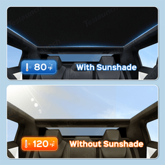 Electrostatic Adsorption Sunroof Ice Crystal Glass Roof Sunshade for Cybertruck - Evooor