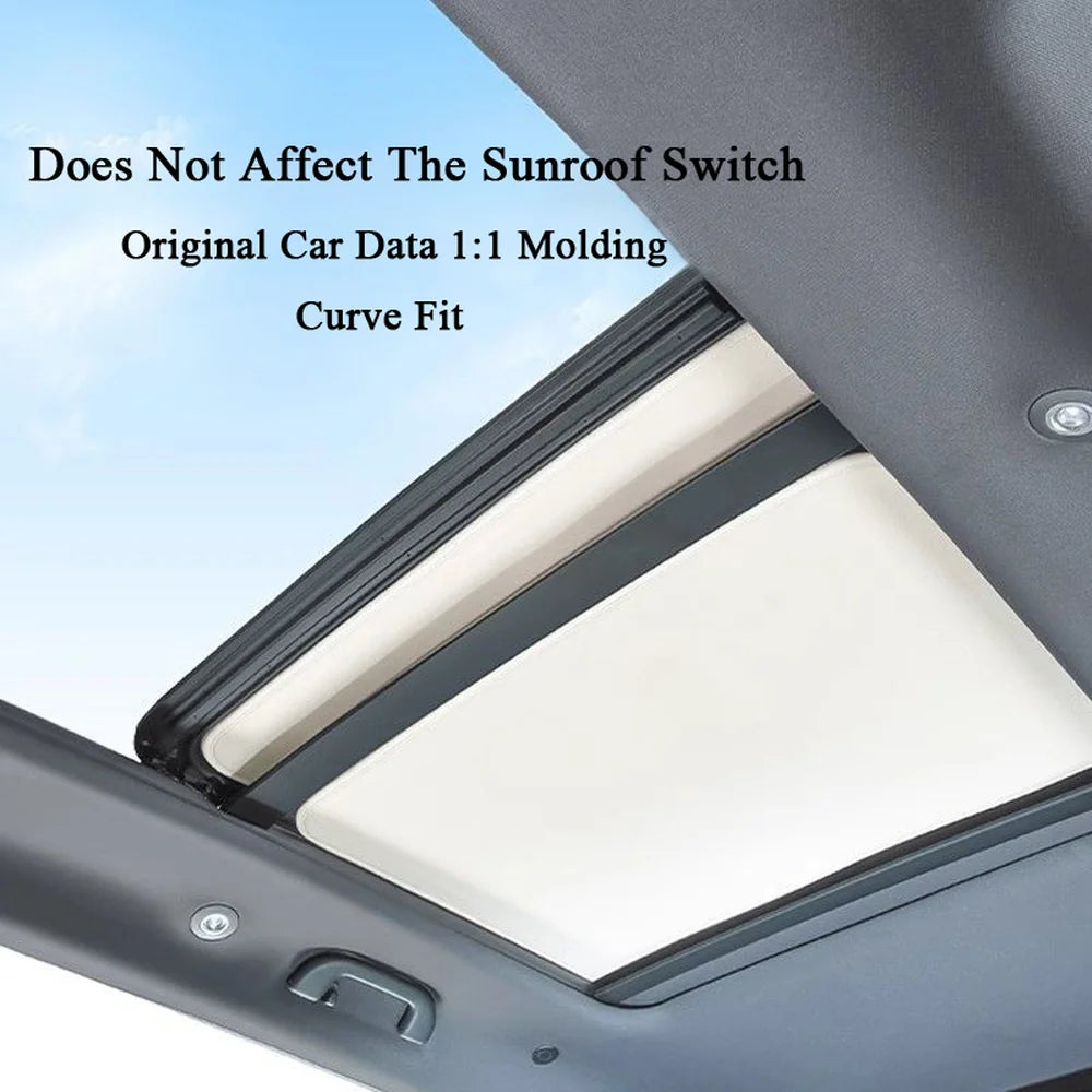 Chamois Leather/Woven Fabric Sunroof Sunshade For VW ID.4 2025 - Evooor