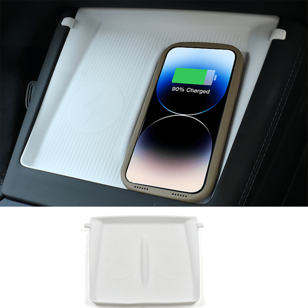 Premium Non-Slip Silicone Wireless Charging Mat for Tesla Model 3 - Compatible with Highland Models 2024 and Later - Evooor