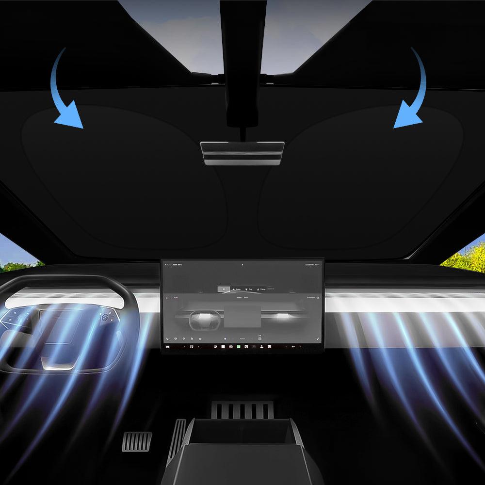 Front Windshield Sunshade Sun Visor for Cybertruck - Evooor