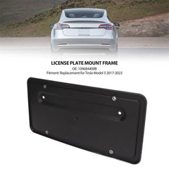 Model 3 Rear License Plate Holder Mounting Bracket for Tesla (2017-2023) - Evooor