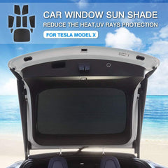 Whole Car Window & Sunroof Covercraft Dense Mesh Sunshade Kit (8 pcs) for Tesla Model X(2015-2020) Car Accesories - Evooor