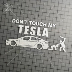 Model 3/Y/S/X Don't Touch My Car Humorous Decorative Sticker For Tesla - Evooor