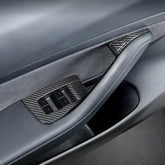 High-Quality Carbon Fiber Door Switch Covers for Tesla Model 3 and Model Y (Set of 12) - Evooor