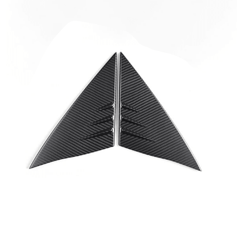 Highland Tesla Model 3 2024+ Carbon Fiber A-Pillar Triangle Spoiler Covers - Set of 2 - Evooor