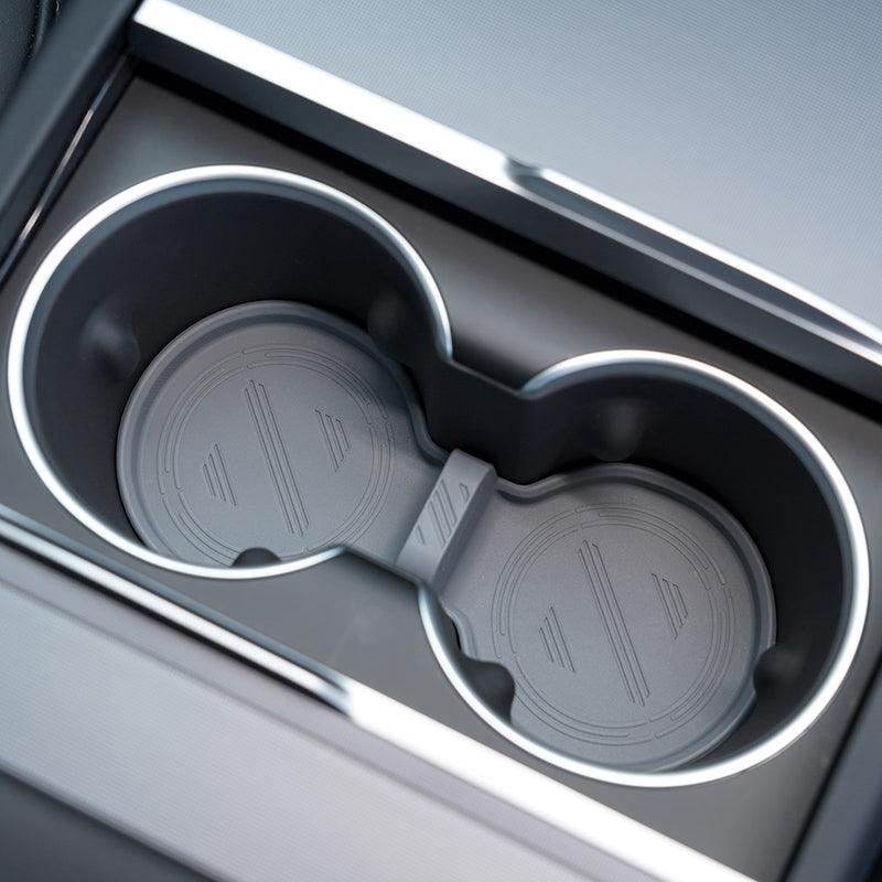 2024 Model 3 Highland Water Cup Holder Storage Box Console TPE Silicone Holder Cup Holder Insert for Tesla - Evooor
