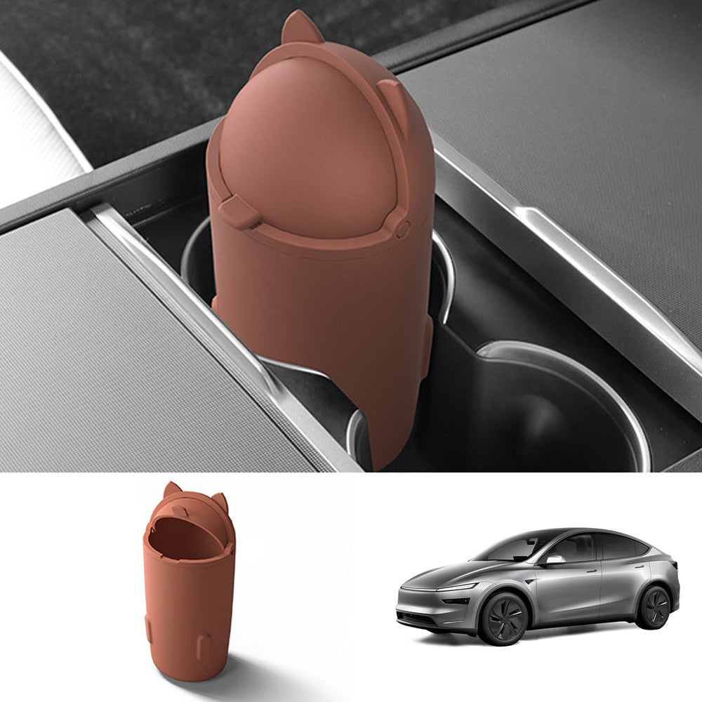 Tesla Model Y 2025+ Central Control Silicone Rubbish Bin Organizer - Juniper Color - Evooor