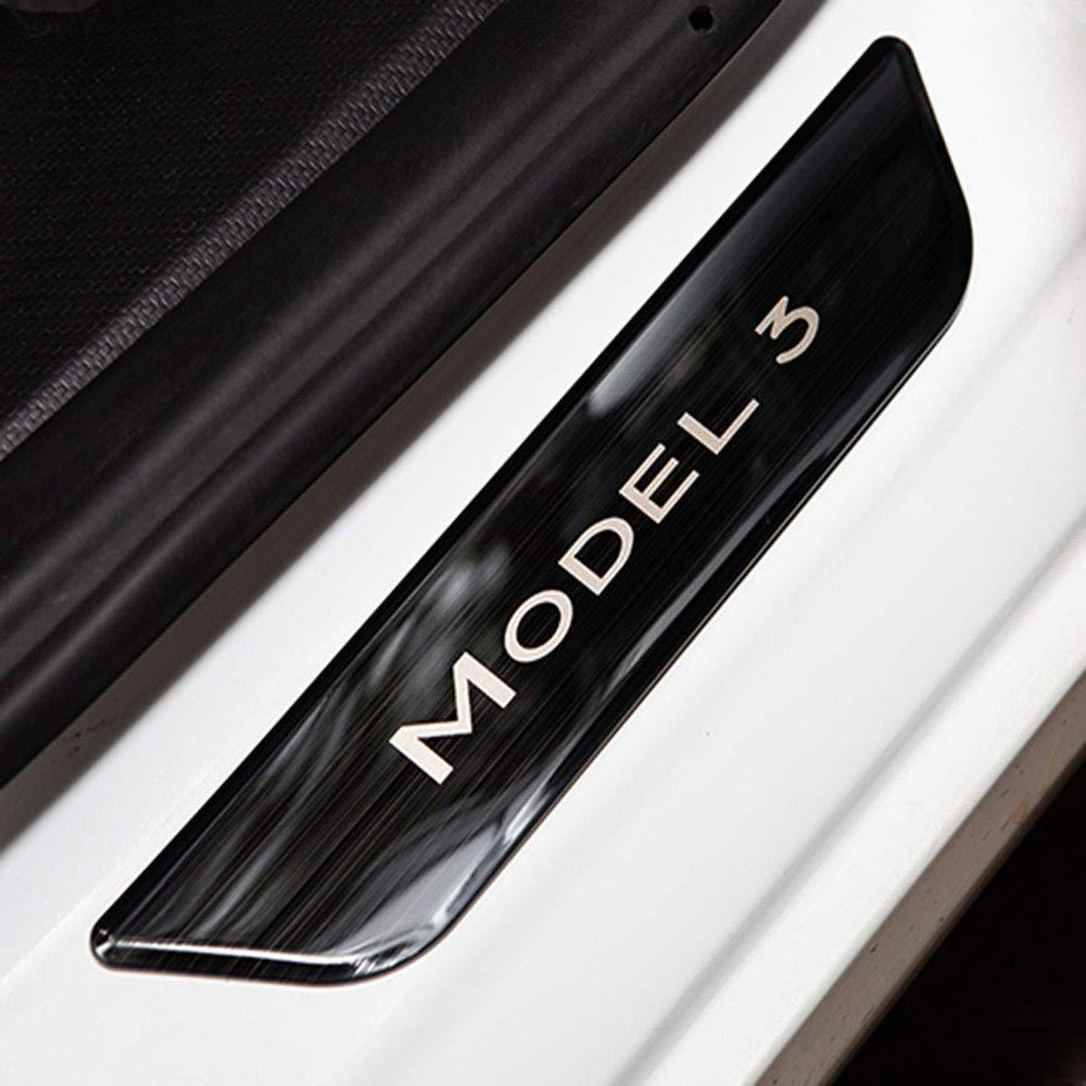 Tesla Model 3 Front / Real Door Sill Cover Protector (4 pcs) (2017-2023) - Evooor