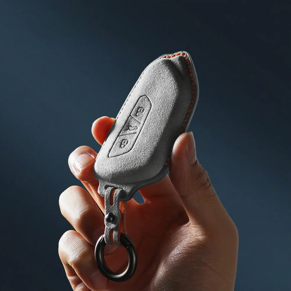 Alcantara Car Remote Key Case Cover For VW ID.3 2025 - Evooor