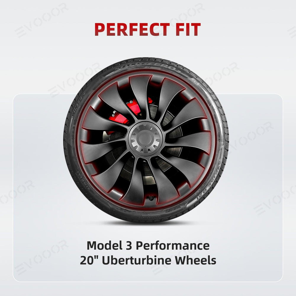 All-In-One Rim Protector For Tesla Model 3 Performance 20-Inch Uberturbine Wheel - Evooor
