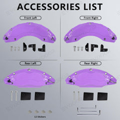 Model S/X Purple Brake Caliper Covers for Tesla(2021-2023)(4Pcs) - Evooor