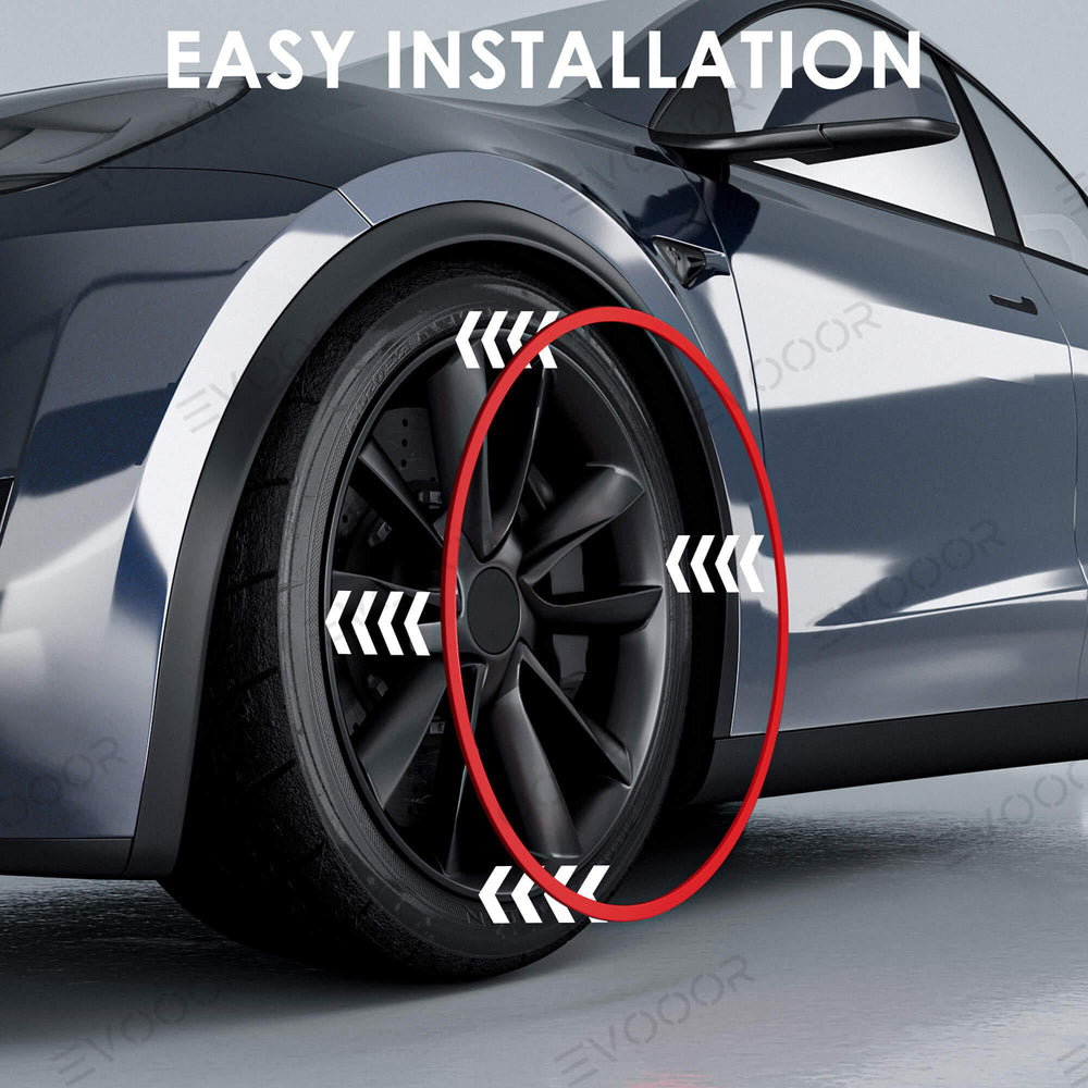Model Y/3/S/X Wheel Rim Protectors Guard Alloy Wheel from Curb Rash (Set of 4 Rim Protectors) for Tesla(2012-2023) - Evooor