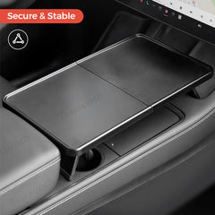 Multi-functional Foldable Desk – Center Console Mount for Tesla Model Y Juniper 2025+ - Evooor