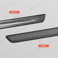 High-Quality Carbon Fiber Door Sill Guards Set for Tesla Model Y Juniper 2025+ (2 Pieces) - Evooor