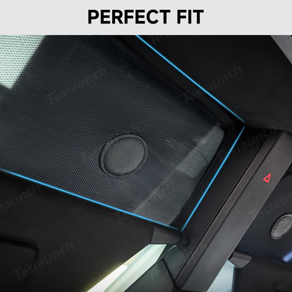 Upper Front Windshield Sunshade Mesh Sun Visor for Cybertruck (2 Pcs) - Evooor