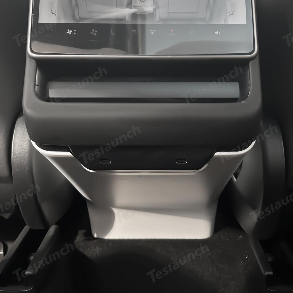 Rear Center Console Vent & Kick Panel Cover for Tesla Model Y Juniper 2025+ - Evooor