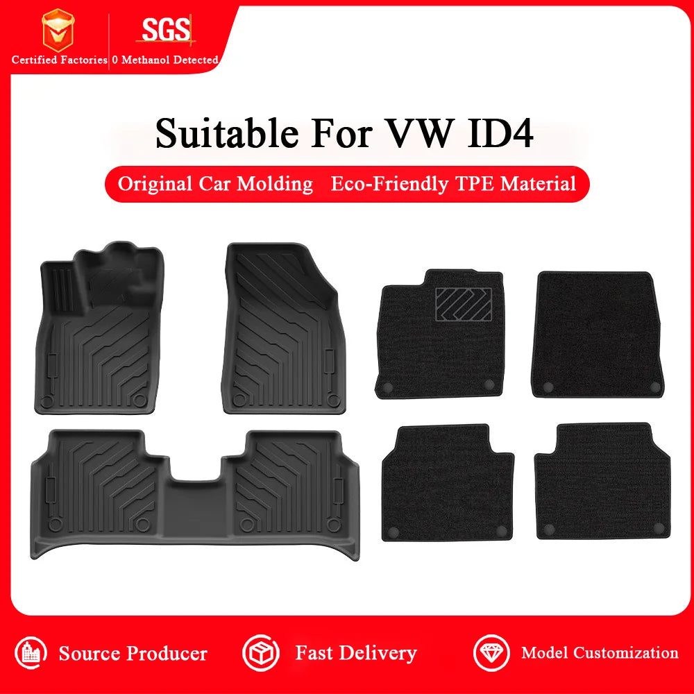 TPE Rear Trunk Mat For VW ID.4 2021-2025 - Evooor