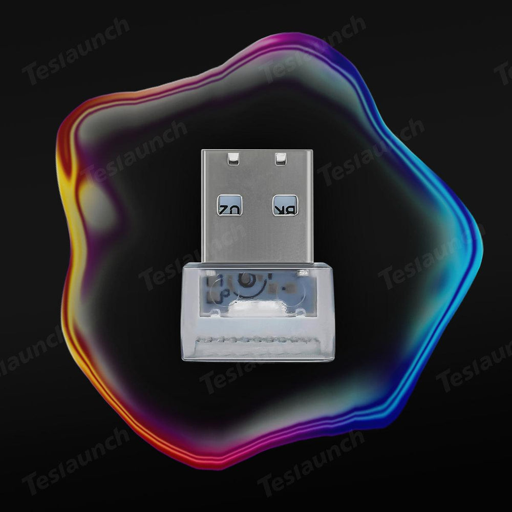 Custom RGB LED Lighting Kit with USB-A/C Ports for Tesla Models S/X/3/Y - Enhance Your Backseat (2012-2024) - Evooor