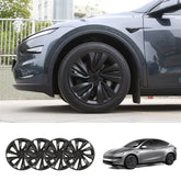 Turbine Style 19'' Crossflow Wheel Covers for Tesla Model Y 2025+ - Set of 4 Hubcaps - Evooor
