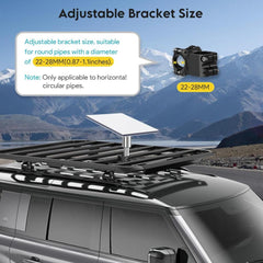 Universal Car Roof Rack Mount for Starlink Mini - Round Tube Design for Easy Installation on All Vehicles - Evooor