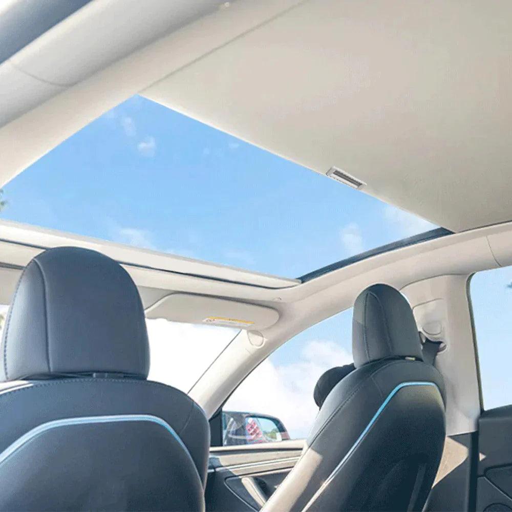 Sunshade Cover for Tesla Model 3/Y - Roll-Up Retractable Canopy with Fabric Design - Evooor