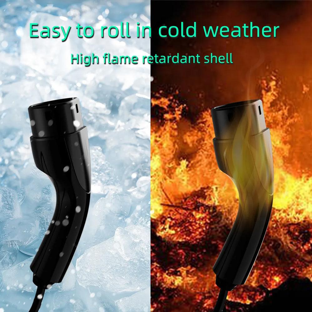 Electric Vehicle Charger Cable Type 2 Female to Type 2 Male Plug Adapter for Charging Station - IEC62196-Compatible EV Charging Cable - Evooor