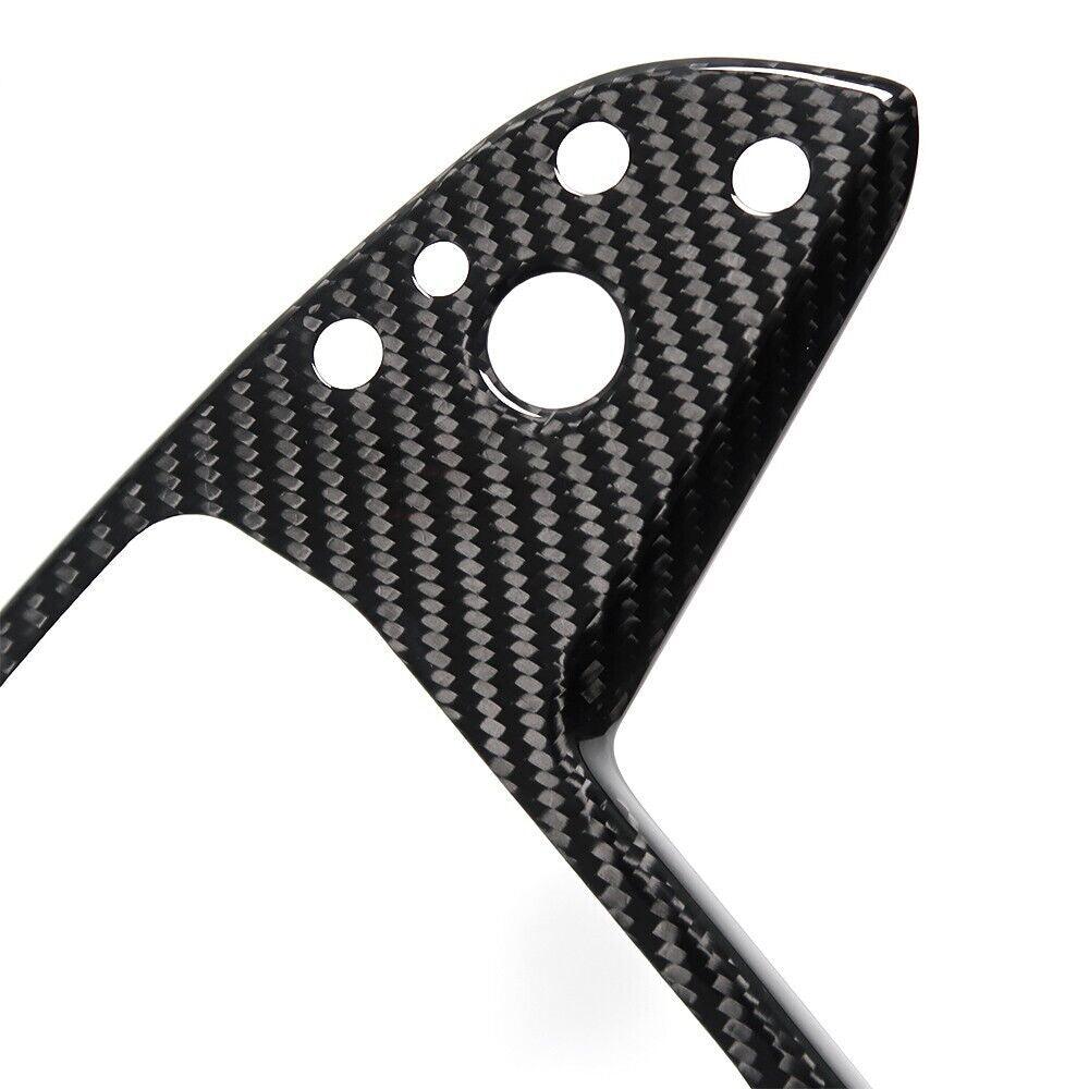 Premium Carbon Fiber Steering Wheel Cover Trim Panel - Compatible with Tesla Model S/X (2021-2024) - Sleek and Durable Upgrade - Evooor
