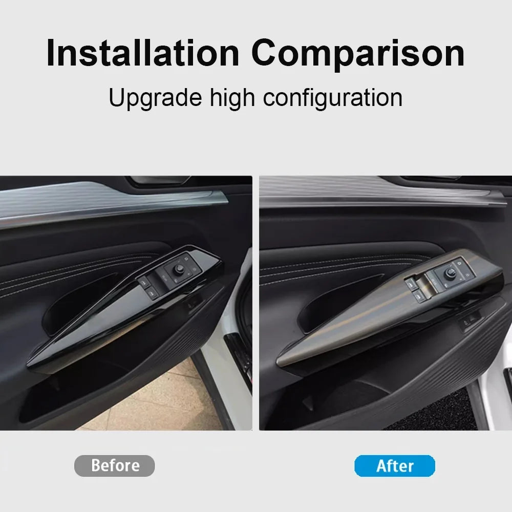 ABS Window Lift Panel Switch Cover Trim For VW ID.3 2024-2025(4Pcs) - Evooor