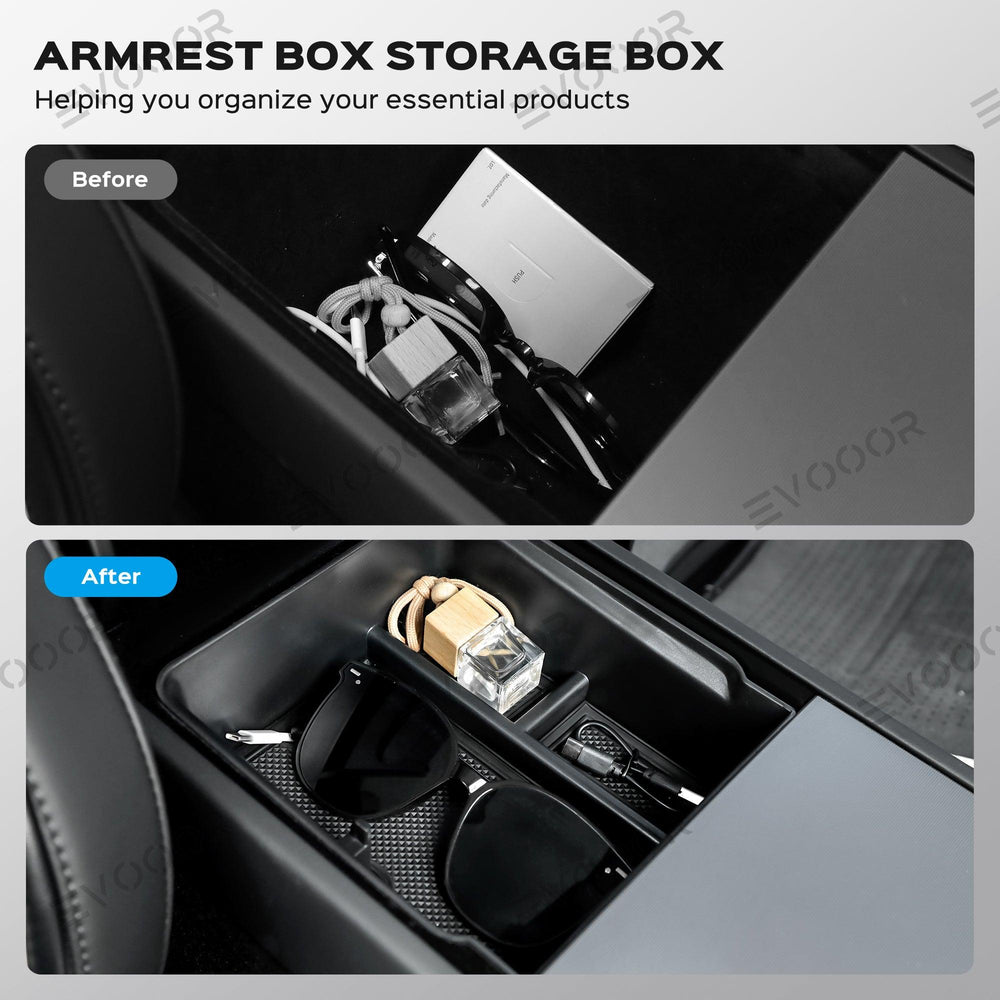 2024 Model 3 Highland Console Organizer Tray Set Designed for Tesla (3 PCS) - Evooor
