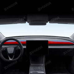 2024 Model 3 Highland Alcantara Dashboard Fabric Decorative Sticker Cover For Tesla - Evooor