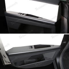 Carbon Fiber Pattern ABS Door Armrest Covers Set for Cybertruck - Front and Rear (4 Pieces) - Evooor