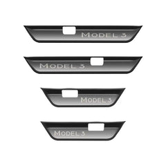 High-Quality Anti-Scratch Door Sill Guards Set for Tesla Model 3 - 2024+ (Front and Rear) - Evooor