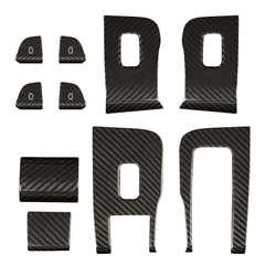 Highland 2024+ Tesla Model 3 Carbon Fiber Window Switch Cover Trim Set (10 Pieces) - Evooor