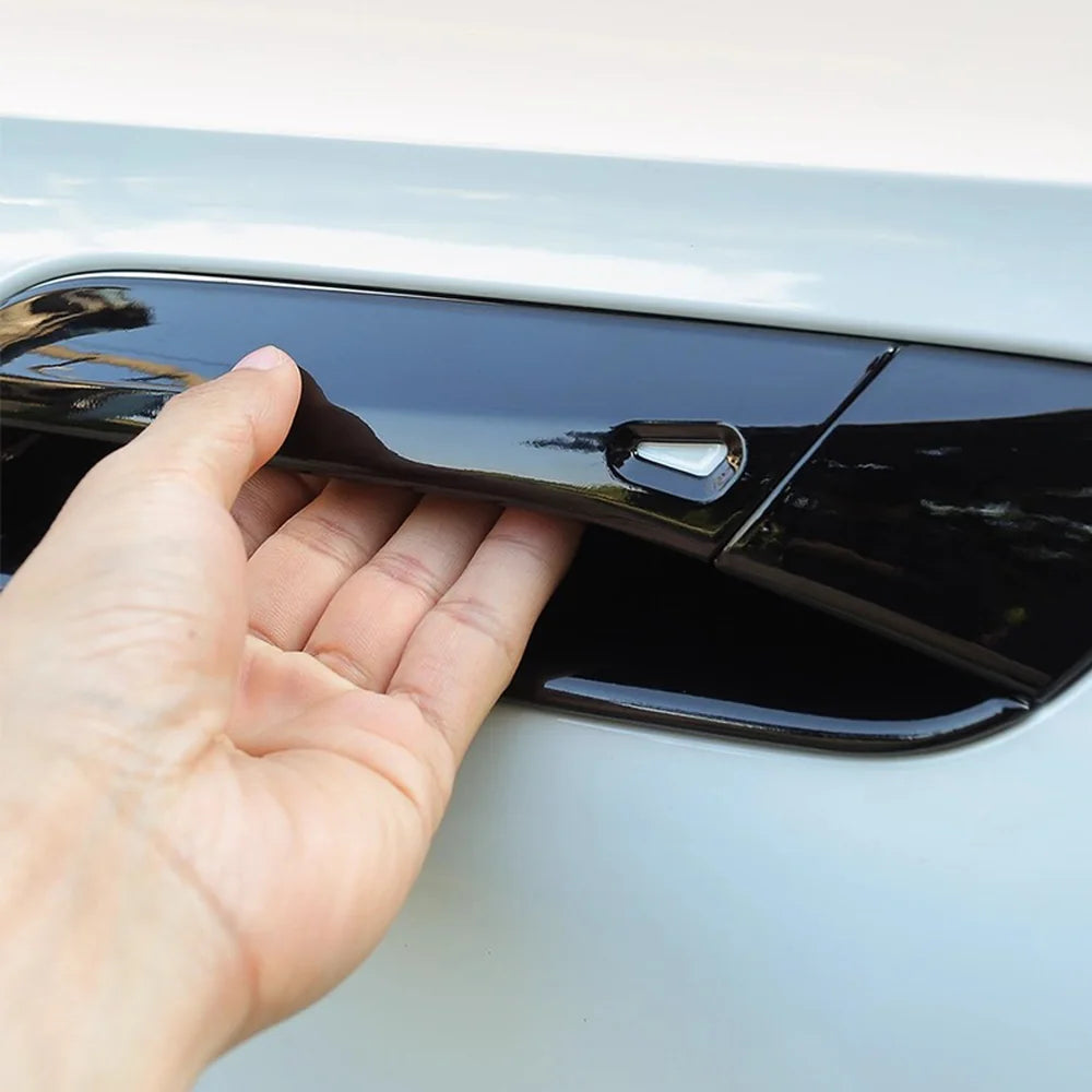 4Pcs Carbon Fiber Look ABS Door Handle Bowl Covers For Audi A4 B9 & A5 2017-2019