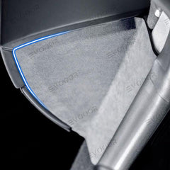 Tesla Alcantara Dashboard Sides Triangular Stickers 2 PCS For 2024 Model 3 Highland - Evooor