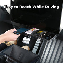 Under Central Control Screen Hidden Storage Box for Cybertruck - Evooor