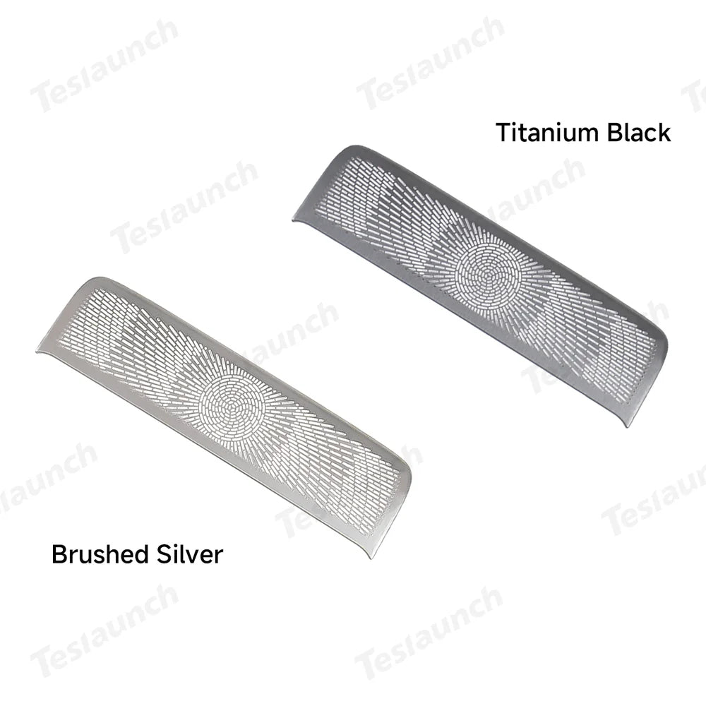 Premium Stainless Steel Rear Console Vent Cover - Compatible with Tesla Model Y - Enhance Interior with Juniper Finish - 2025+ Model Year Compatibility - Evooor