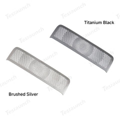 Premium Stainless Steel Rear Console Vent Cover - Compatible with Tesla Model Y - Enhance Interior with Juniper Finish - 2025+ Model Year Compatibility - Evooor