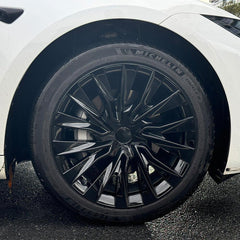 Nova Style Wheel Hubcaps (Set of 4) for Tesla 2024+ Model 3 Highland 18'' Photon Wheels (Inspired by 19'' Nova Wheels) - Evooor