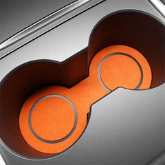 Model 3/Y Alcantara Cup Coaster Pad - Stylish and Durable Interior Accessory For Tesla(2019-2023) - Evooor