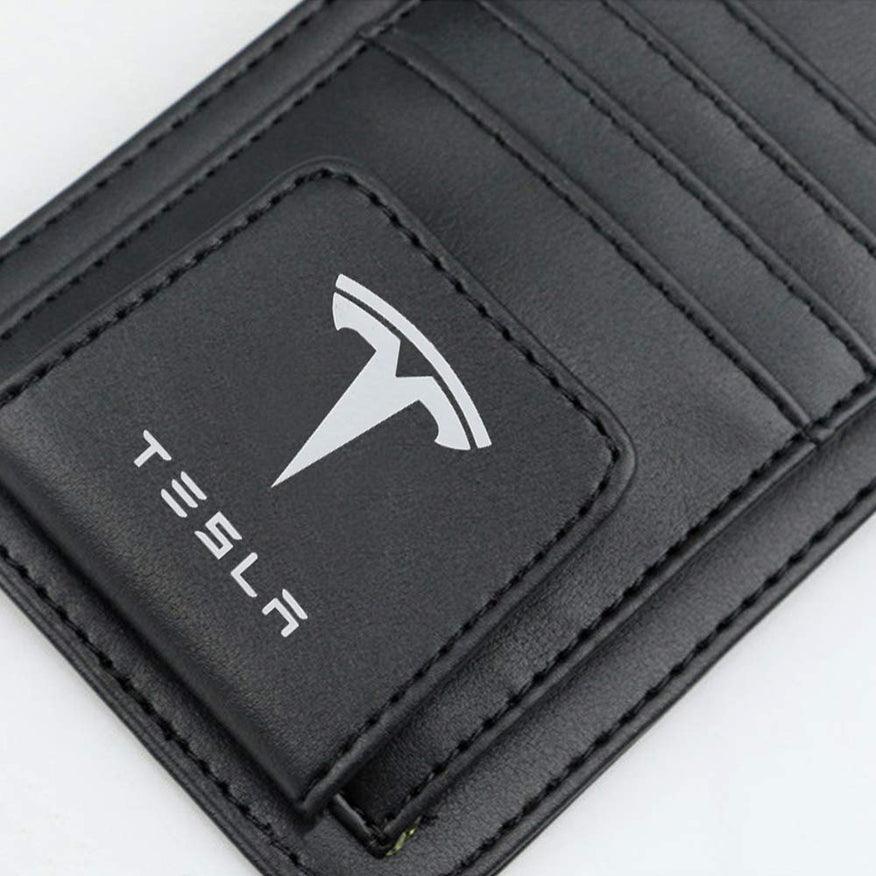 Leather Sun Visor Organizer For Tesla Models S/X/3/Y (2012-2023) - Evooor